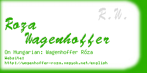 roza wagenhoffer business card