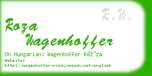 roza wagenhoffer business card